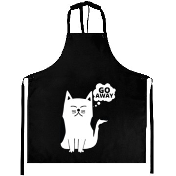 Discover Go Away Angry Cat Aprons