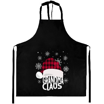 Discover Womens Grandma Claus Christmas Buffalo Plaid Aprons