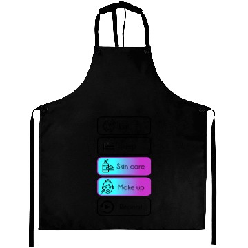 Discover Eat, sleep, skin care, make up, repeat Aprons