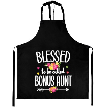 Discover Blessed Bonus Aunt Proud Step Auntie Gifts Aprons