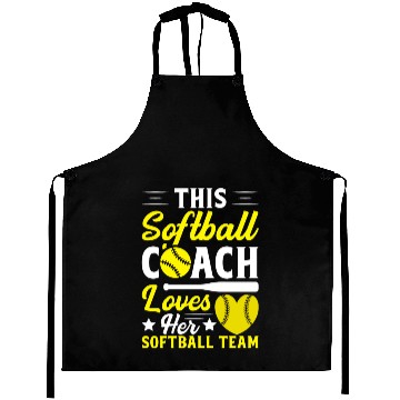 Discover This Softball Coach Loves Her Softball Team Aprons