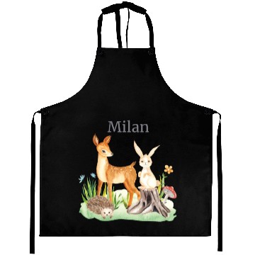 Discover Waldtier Waldtier Reh Hase Hedgehog Flowers Name Aprons