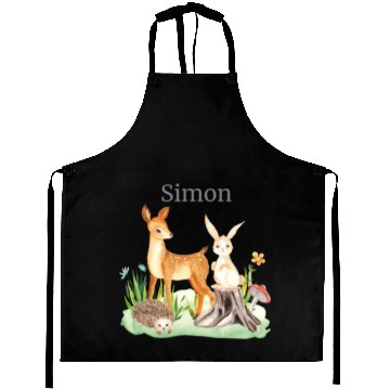 Discover Waldtier Waldtier Reh Hase Hedgehog Flowers Name Aprons