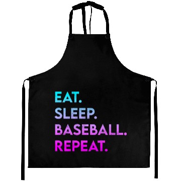 Discover eat sleep baseball repeat Aprons