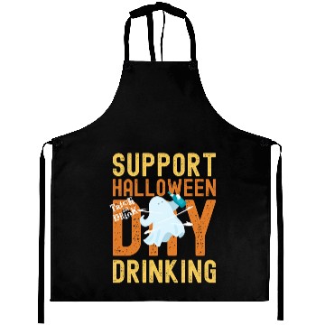 Discover Support Halloween Day Drinking | Drunk Ghost Aprons