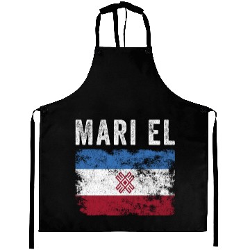 Discover Mari El Flag Distressed - Mari Flag Aprons