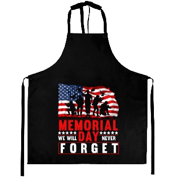 Discover Memorial Day American Flag Soldiers Patriotic US Aprons