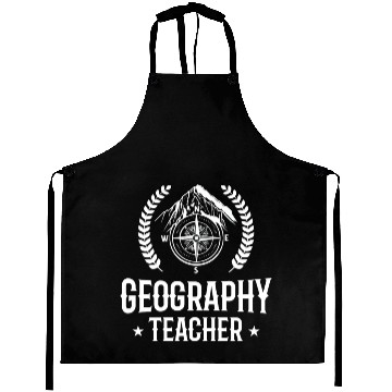 Discover Geography Teacher Geographer Student Geographic Aprons