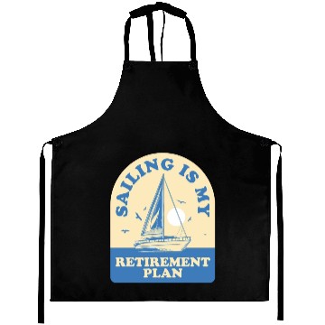 Discover Sail Retirement Funny Sailing Gift Aprons