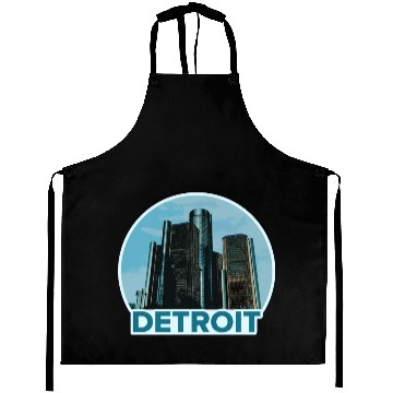 Discover Detroit Skyline Aprons
