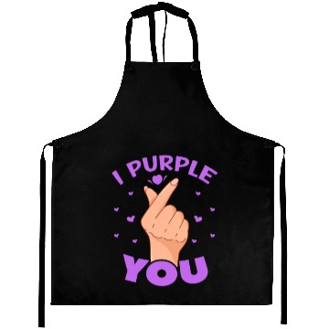 Discover I Purple You Finger Heart Aprons