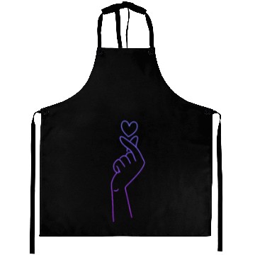 Discover Finger Heart Pocket K-Pop K-Drama Aprons