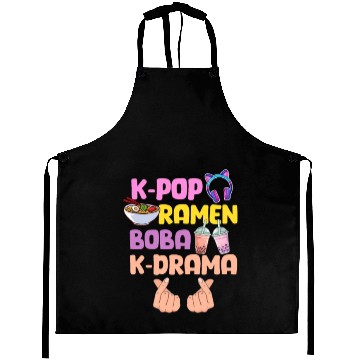 Discover K-Pop Ramen Boba K-Drama Aprons