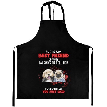 Discover Tell My Best Friend Everything Humor Graphic Aprons
