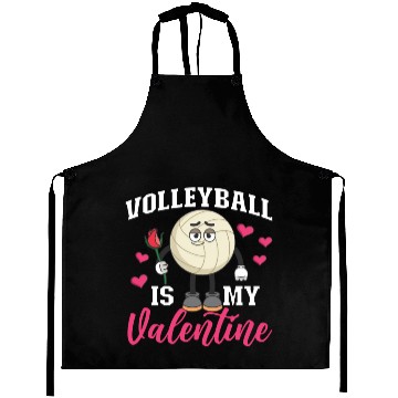 Discover Volleyball Player Team Valentines Aprons