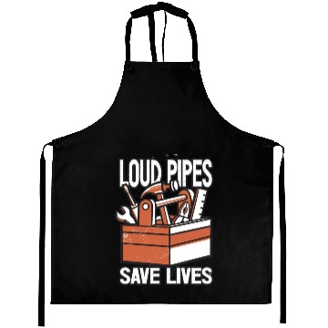 Discover Loud Pipes Save Lives Car Garage Mechanic Tools Aprons