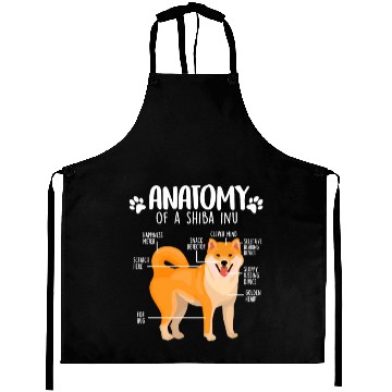 Discover Shiba Inu Funny Anatomy Shiba Inu Dog Lover Aprons