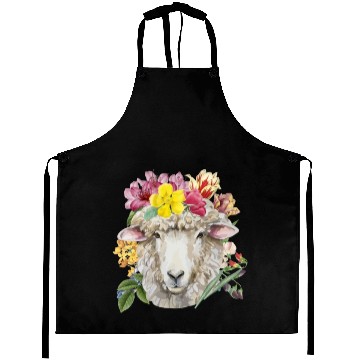 Discover Floral Sheep Spring Nature Farm Sheep Lovers Aprons