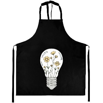 Discover Light Bulb with Yellow Flowers Aprons