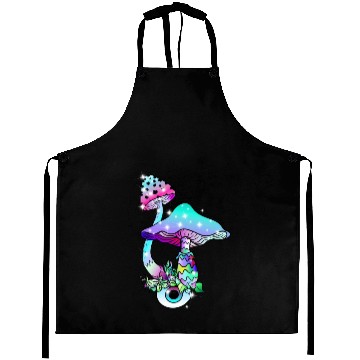 Discover Magic Mushrooms Eye Psychedelic Art Aprons