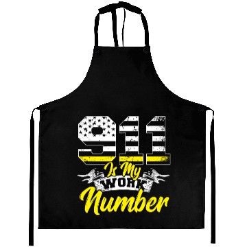 Discover 911 Is My Work Number Police Dispatcher Thin Aprons