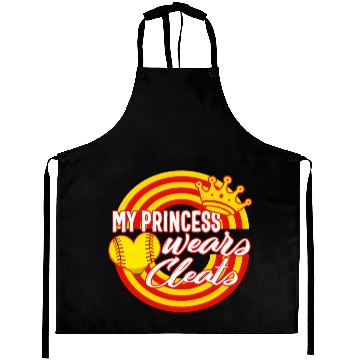 Discover Softball Aprons, My Princess Wears Cleats Rainbow