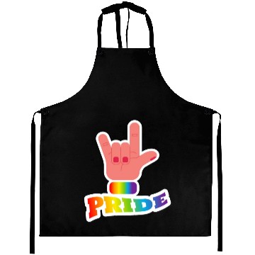 Discover Pride flag hand - Pride quote lgbt community Aprons