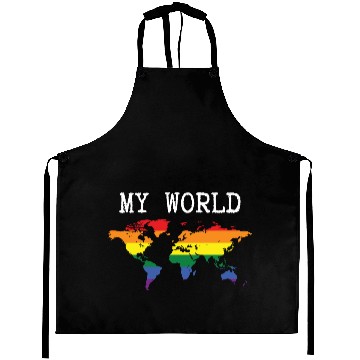 Discover my world - lgbt community Aprons