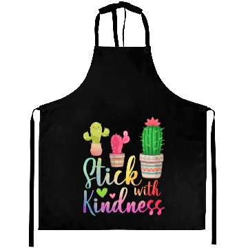 Discover Stick With Kindness Cactus Lovers Teacher Aprons