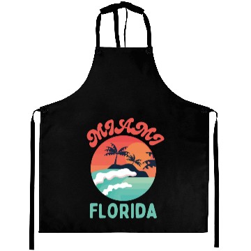 Discover Vintage Miami Beach Florida Beach Tropical Summer Aprons