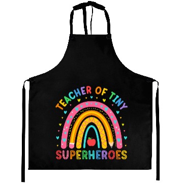 Discover Teacher Of Tiny Superheroes Funny Pre-k Teacher Aprons