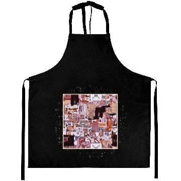 Discover Brown Stylized Motherboard Aprons