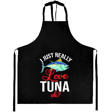 Discover Red Tuna Fish Bluefin Fishing Salad Aprons