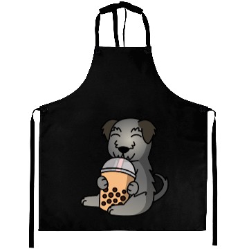 Discover Boba Bubble Tea Irish Wolfhound Aprons