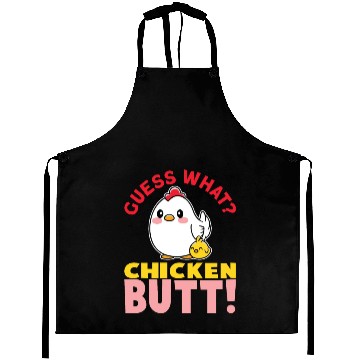Discover Guess What Chicken Butt Chicken Rooster Farmer Aprons