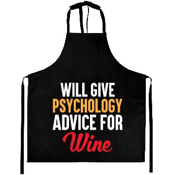 Discover Funny Psychology Wine Lover Aprons