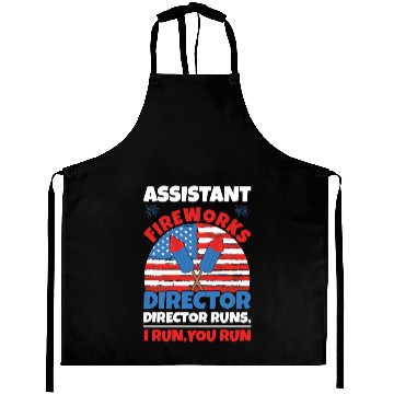 Discover America American Fireworks Director 4th Of July Aprons
