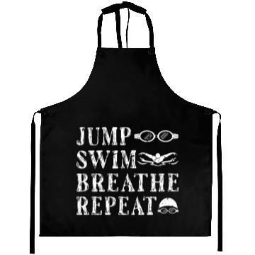 Discover Jump Swim Breathe Repeat Swimming Swimmer Aprons