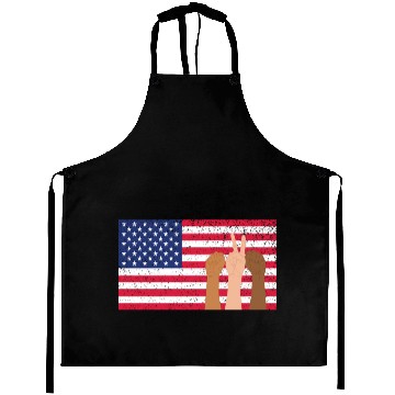 Discover USA Aprons Women Men Patriotic American Flag