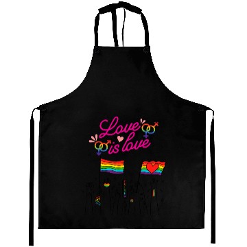 Discover pride colors flag love is love Aprons