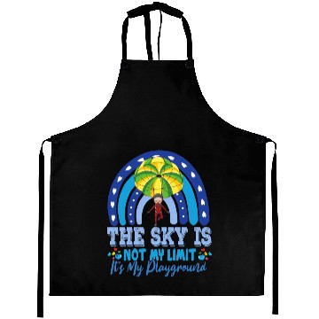 Discover The Sky Is My Playground Skydive Funny Sarcasm Pun Aprons