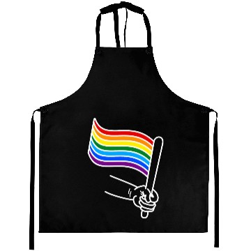 Discover LGBT pride rainbow heart Aprons
