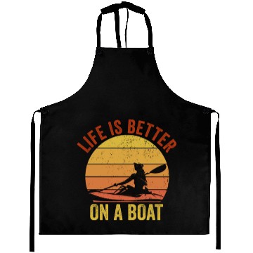 Discover Funny Rowing Canoe Kajak Life is Better On A Boat Aprons