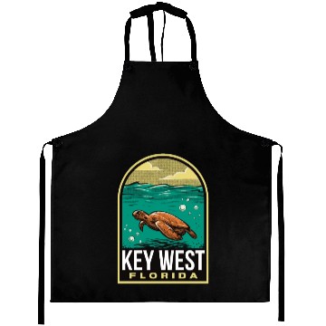 Discover Key West Vintage Sea Turtle Aprons