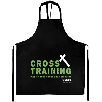 Discover Christian Cross Training Running Bible Design Aprons
