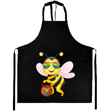 Discover Bee LGBT Pride Rainbow Honey Aprons
