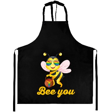 Discover Bee LGBT Gay Lesbian Pride Rainbow Honey Aprons