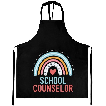 Discover Funny School Counselor Rainbow Appreciation Back Aprons