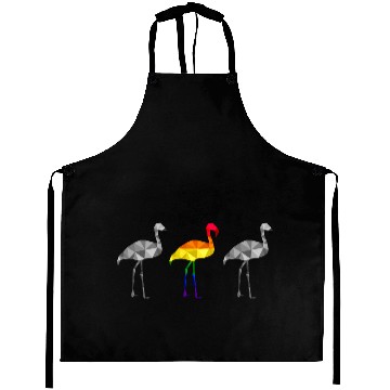 Discover Flamingo LGBTQ Gay Pride Rainbow Flag Different Aprons
