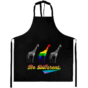 Discover Colorful Giraffe LGBTQ Gay Pride Rainbow Flag Aprons